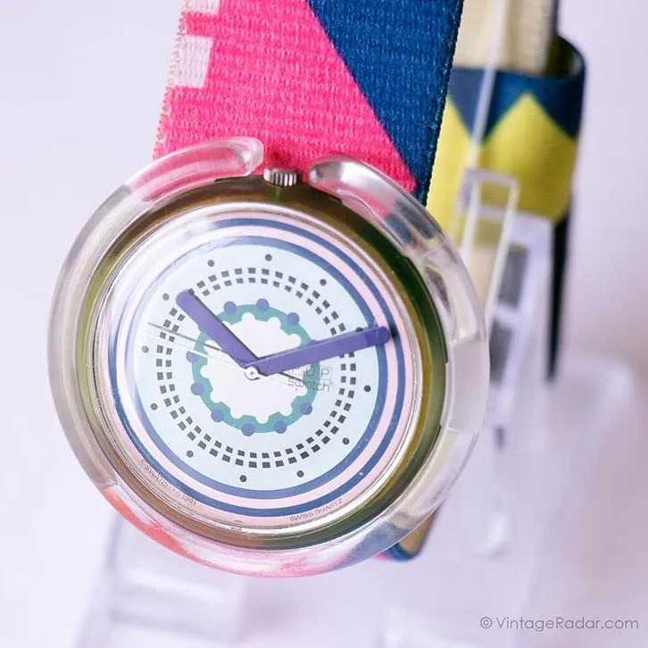 1992 Swatch Pop PWN107 Muezzin Watch | Geometric Pop Swatch Watch 90s
