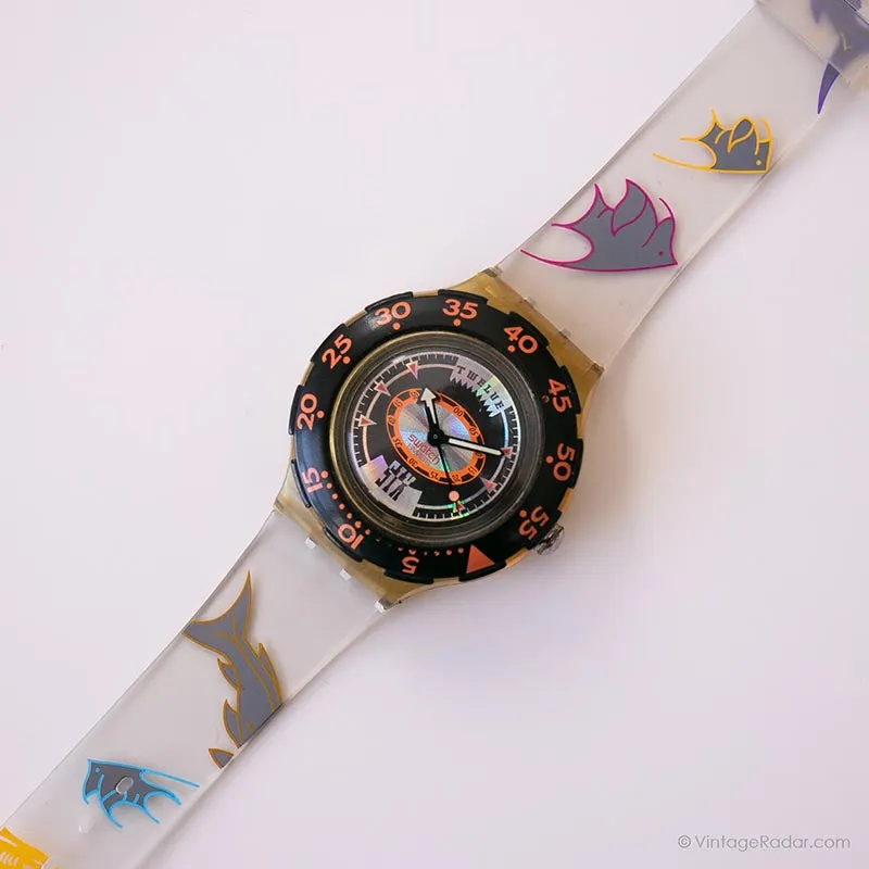1992 Swatch SDK110 TECH DIVING Watch | Retro Black Swatch Scuba