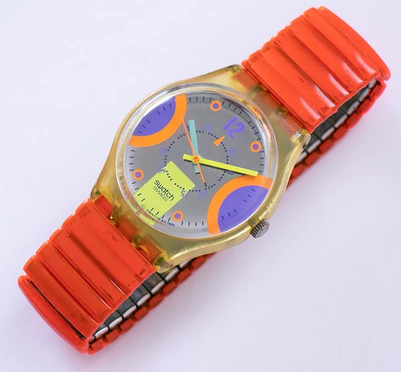 1992 Swatch STANDARDS GK146 Watch | Hipster Colorful Swiss Swatch Watch