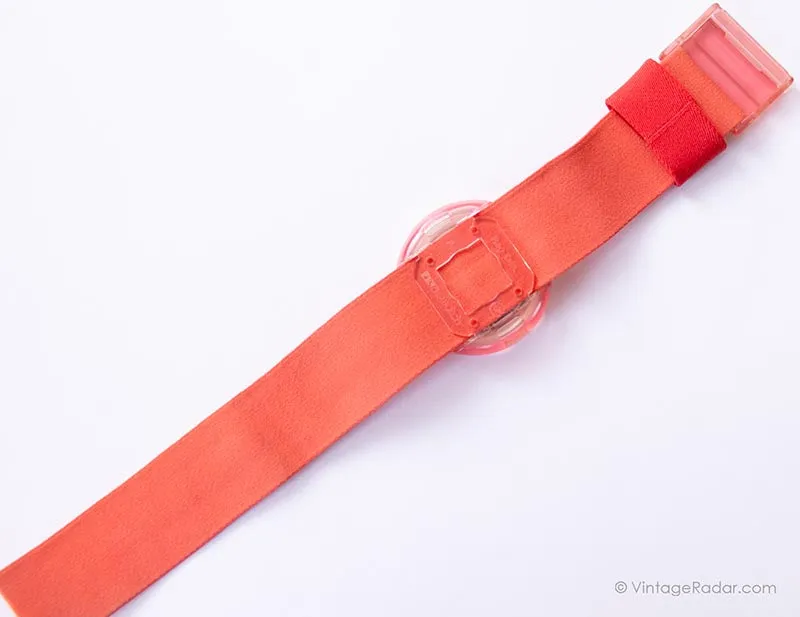 1993 Swatch Pop PWK178 RASPBERRY Watch | Red Starfish Pop Swatch