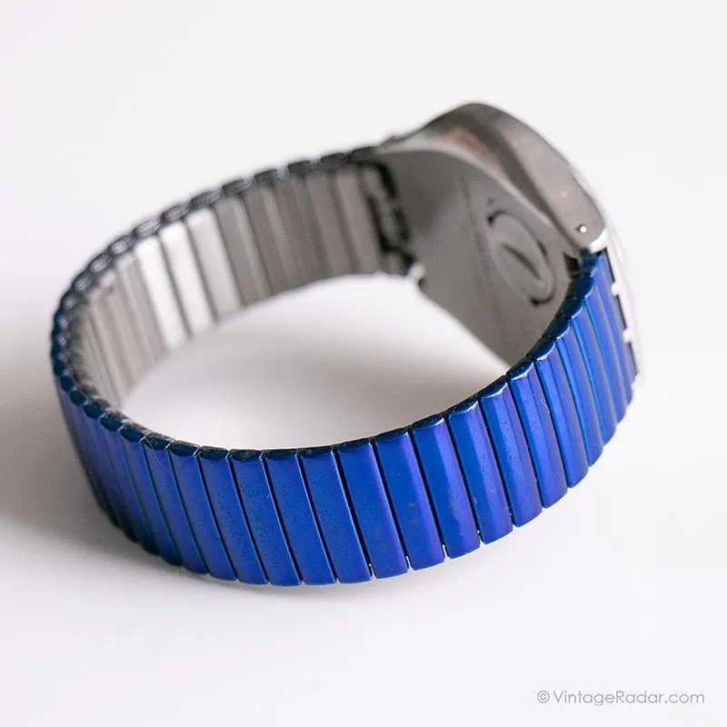 1993 Swatch YGS400G HAPPY JOE FLIP Watch | 90s Blue Irony Big Swatch