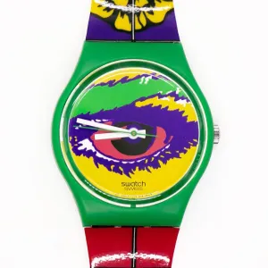 1994 Swatch GG128 MOUSE RAP Watch | Evil Eye Colorful 90s Swatch Gent Watch