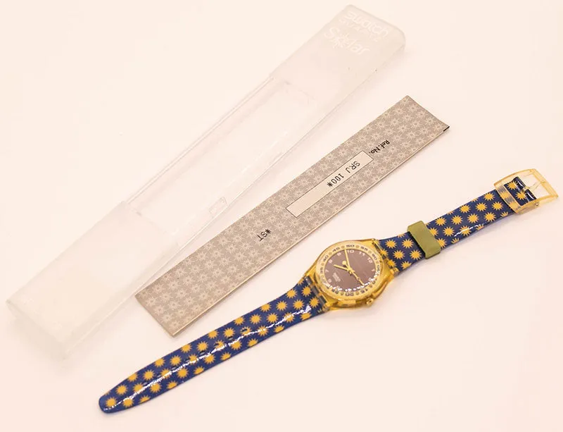 1994 Swatch LOTS OF SUNS SRJ100 Watch | 90s Swatch Solar Original Box