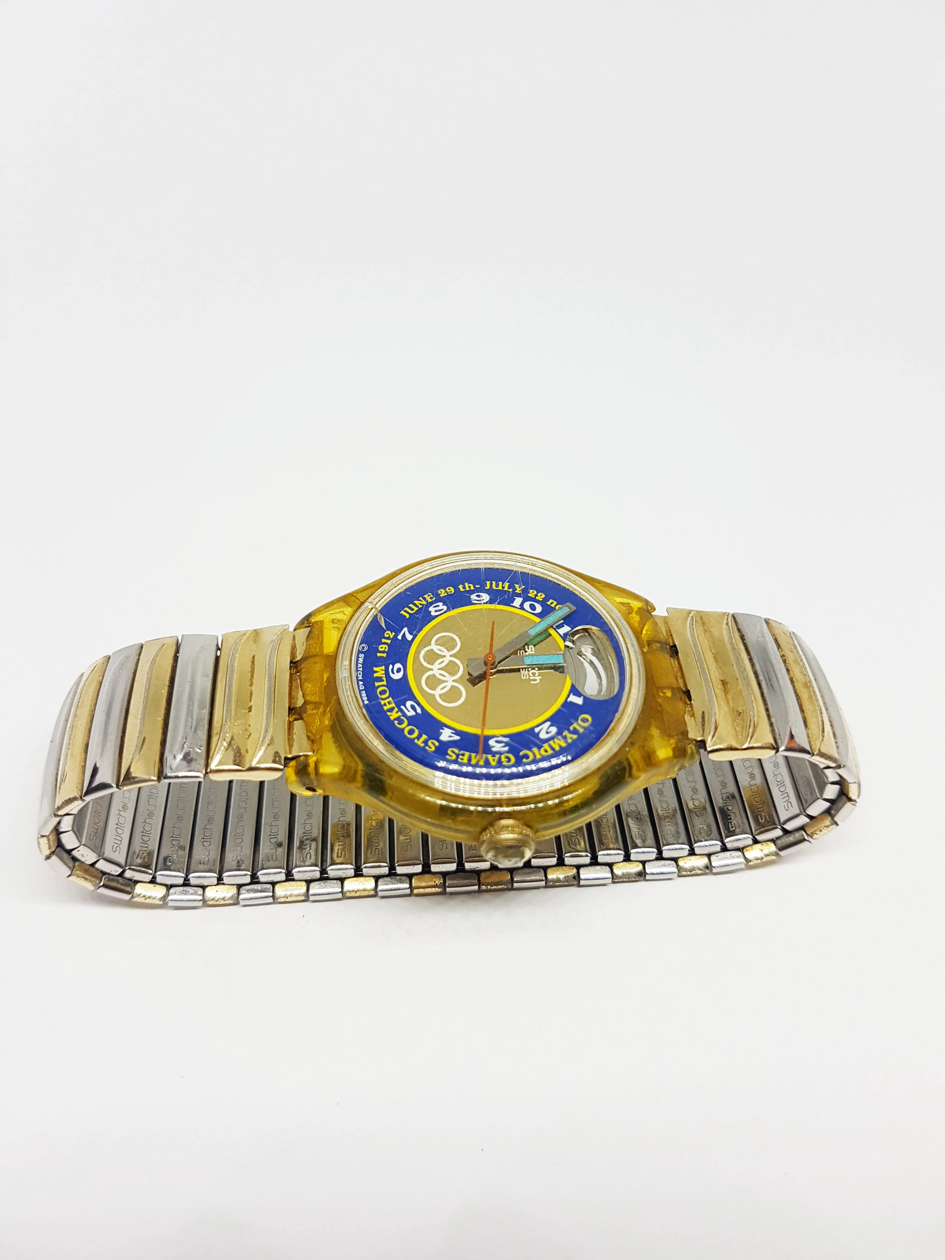 1994 Swatch SAZ103 Automatic Watch Olympic Special Stockholm 1912 Edition