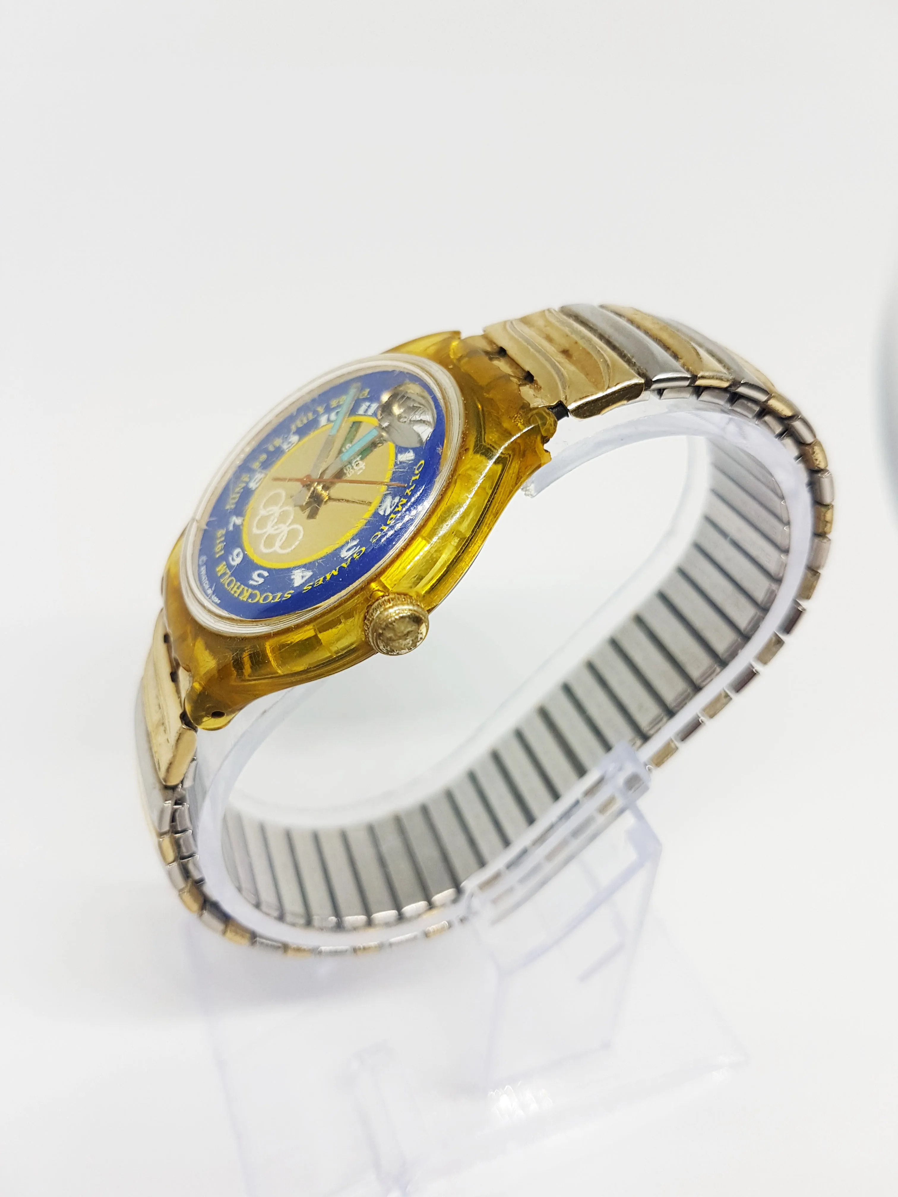 1994 Swatch SAZ103 Automatic Watch Olympic Special Stockholm 1912 Edition
