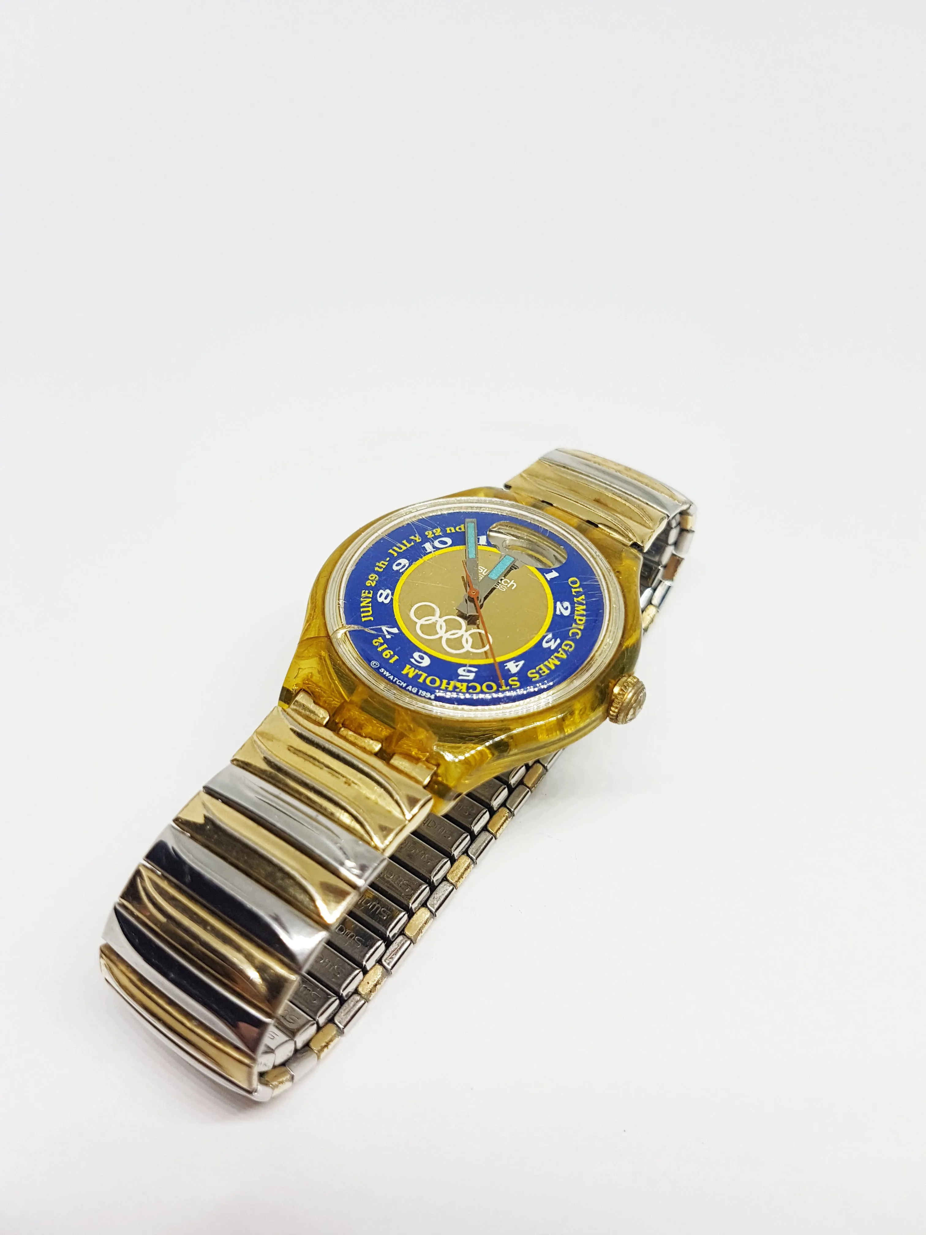1994 Swatch SAZ103 Automatic Watch Olympic Special Stockholm 1912 Edition