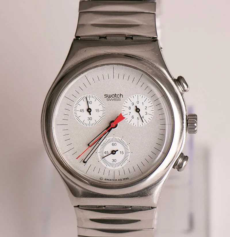 1995 Swatch Irony Chronograph Watch | Swatch YCS1005 Time Cut Watch