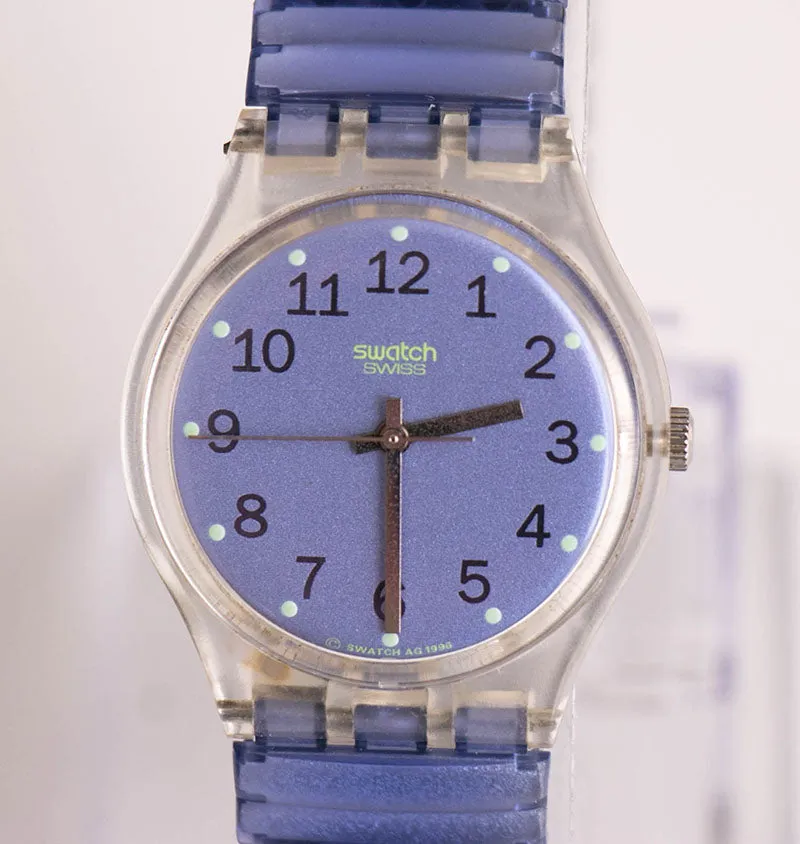 1997 Swatch GK238 VIRTUAL PURPLE Watch | 90s Swatch Gent Collection
