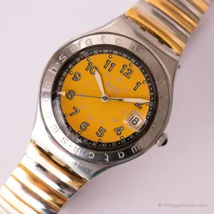 1997 Swatch YGS409C HAPPY JOE YELLOW Watch | 90s Yellow Swatch Irony
