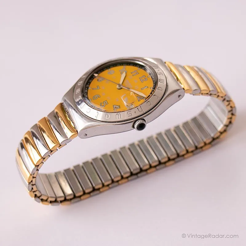 1997 Swatch YGS409C HAPPY JOE YELLOW Watch | 90s Yellow Swatch Irony
