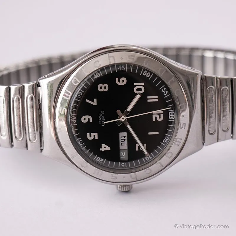 1997 Swatch YGS710 OUDATCHI Watch | Vintage Silver-tone Swatch Irony