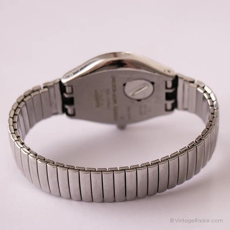 1997 Swatch YGS710 OUDATCHI Watch | Vintage Silver-tone Swatch Irony