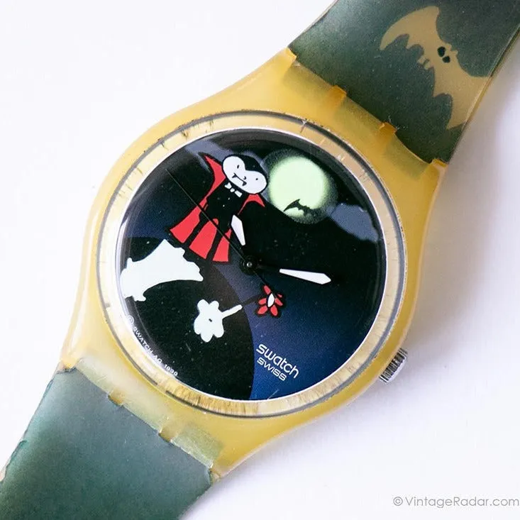 1999 Swatch GK331 BATSKNIGHT Watch | Halloween Special Edition Swatch