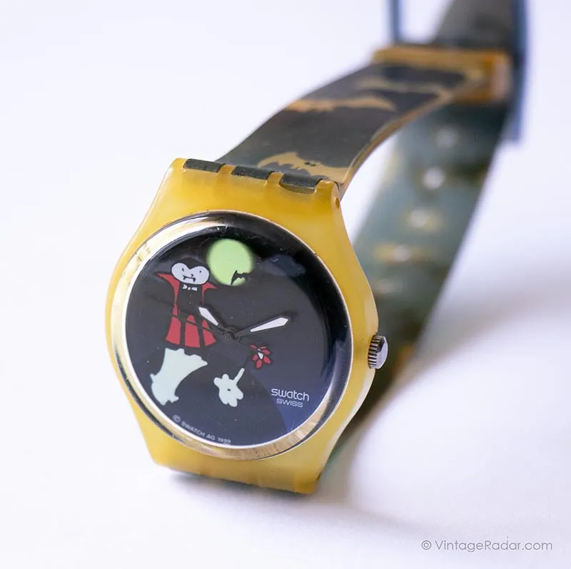1999 Swatch GK331 BATSKNIGHT Watch | Halloween Special Edition Swatch
