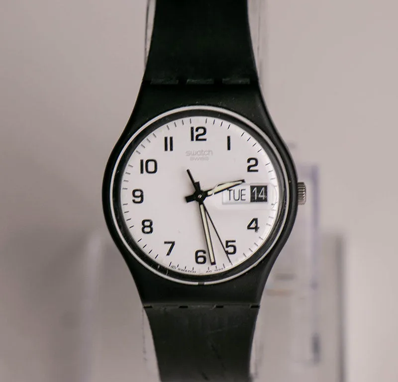 1999 Swatch ONCE AGAIN GB743 Watch | Minimalist Day Date Swatch