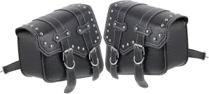 1Pair Motorcycle Side Bag Retro Handlebar Hanging Motorcycle Accessory Capacity Tool Pouch for Daily Commuting and Weekend Outings Practical Storage for Motorbike