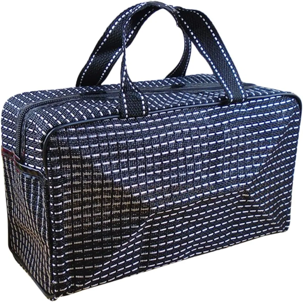 1pc Bath Shower Organizer Waterproof Cosmetic Bag Shower Tote Bag Toiletry Bag Black