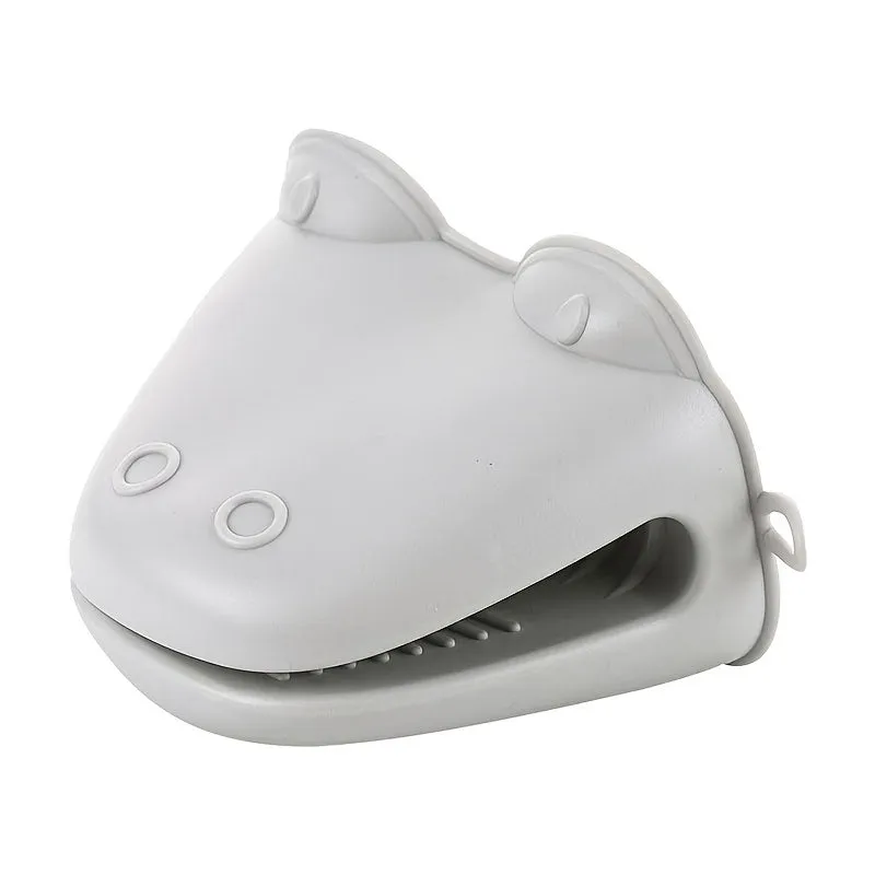 1pc Oven Mitts, Food Grade High Temperature Resistant Silicone Hippopotamus