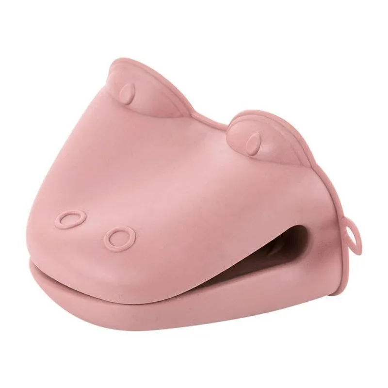 1pc Oven Mitts, Food Grade High Temperature Resistant Silicone Hippopotamus