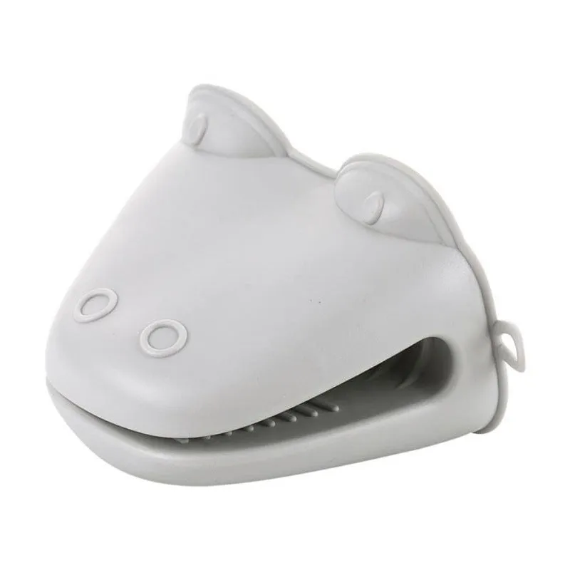 1pc Oven Mitts, Food Grade High Temperature Resistant Silicone Hippopotamus