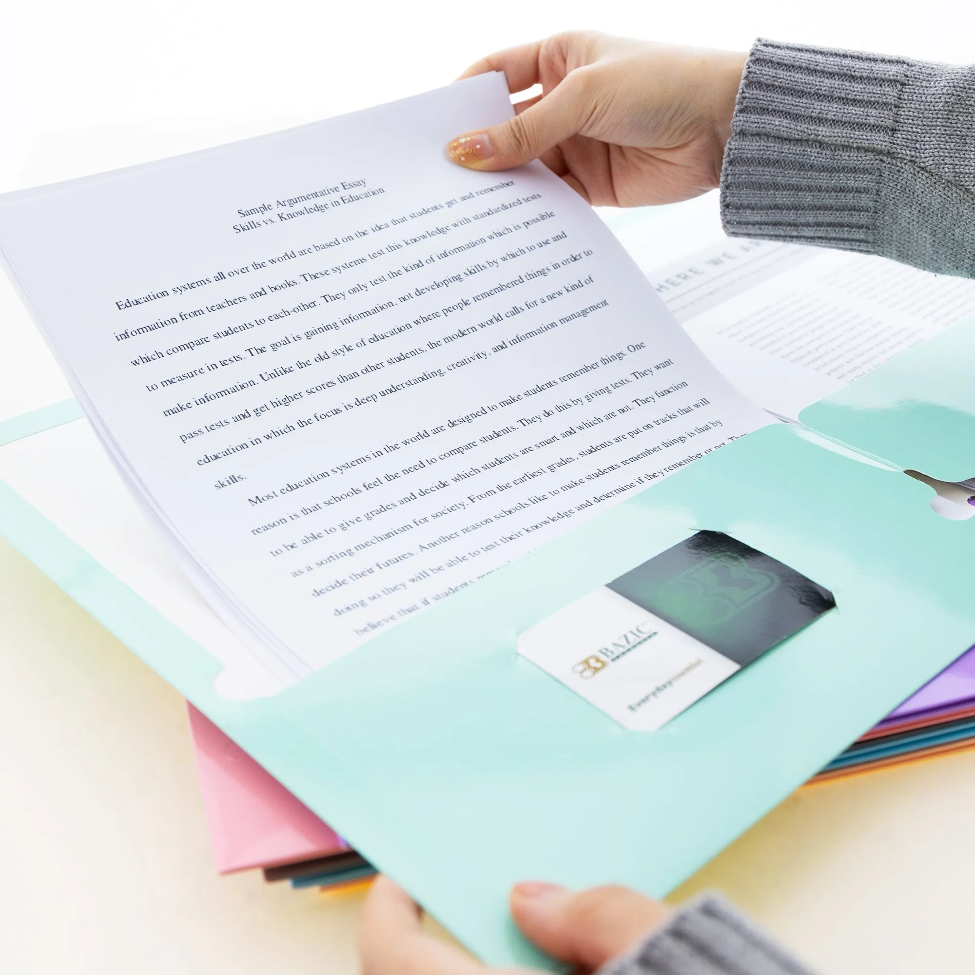 2-Pockets Portfolios – Laminated Pastel Glossy Color
