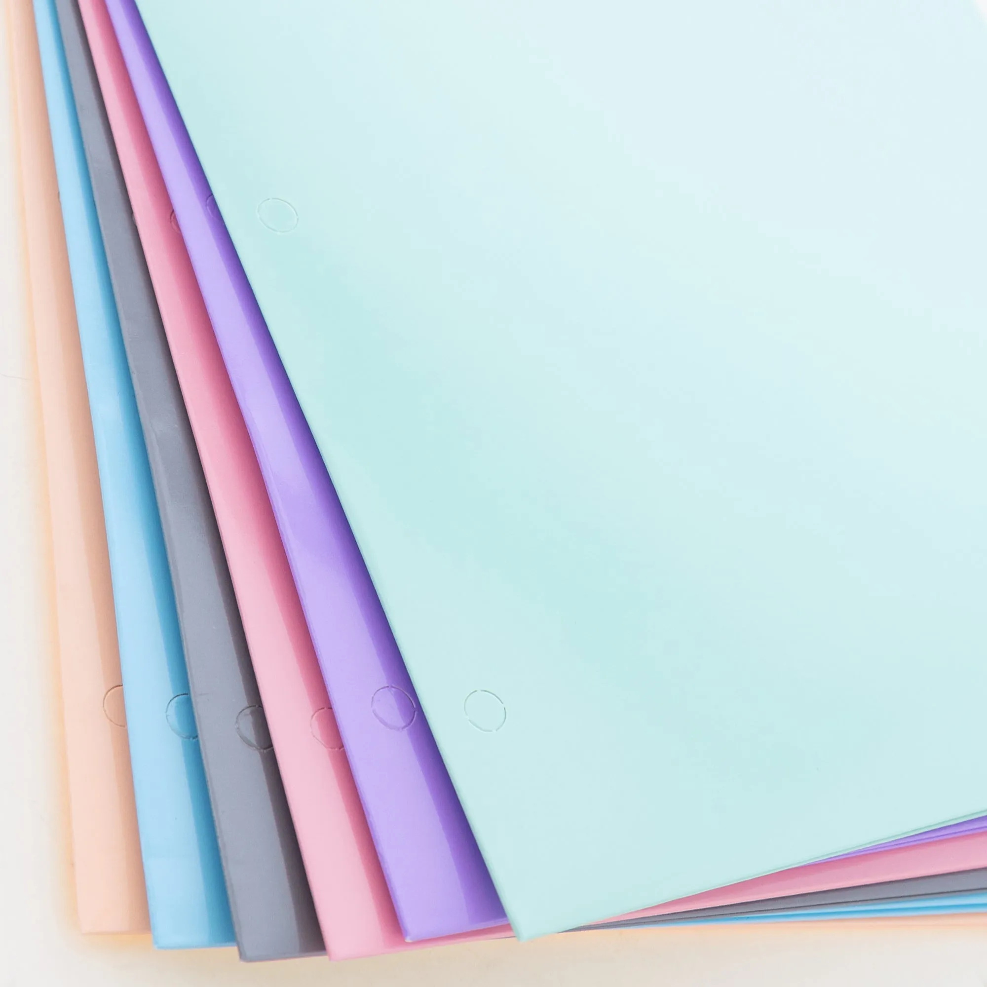 2-Pockets Portfolios – Laminated Pastel Glossy Color