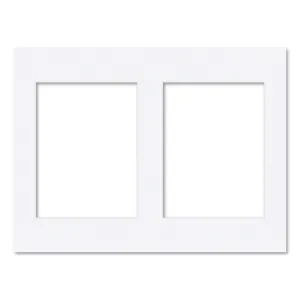 2 Window (6x8in) Collage Photo Mat Board