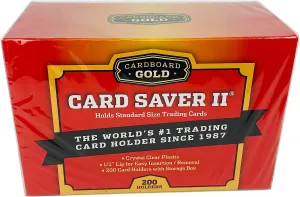 200 Cardboard Gold 2 Semi-rigid Card Holders