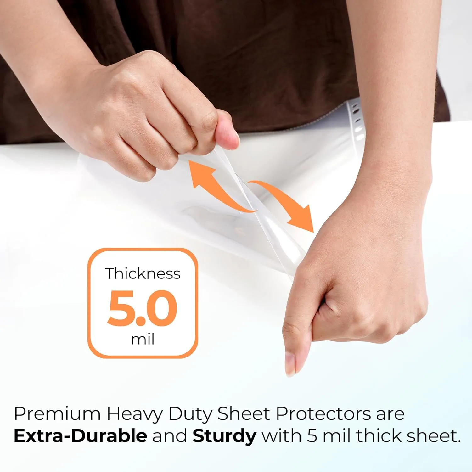 200 Pack, 8.5 x11 Clear Sheet Protectors, Non-Glare, Extra Heavy Duty Page Protectors for 3 Ring Binder, Top Loading Plastic Sleeves