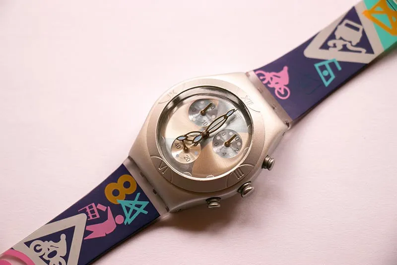 2000 ARCTIC DREAM YMS1004 Swatch Irony | Swiss Chronograph Watch