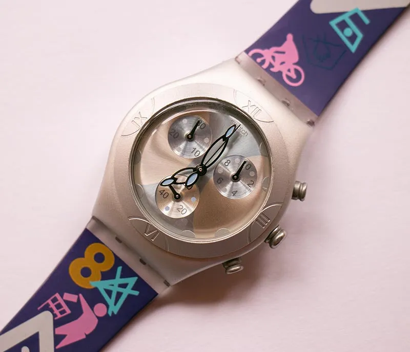 2000 ARCTIC DREAM YMS1004 Swatch Irony | Swiss Chronograph Watch