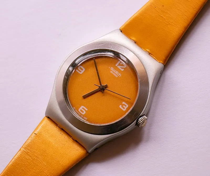 2001 FALLING STAR ORANGE YLS1013 Swatch Irony Watch | Orange Swatch