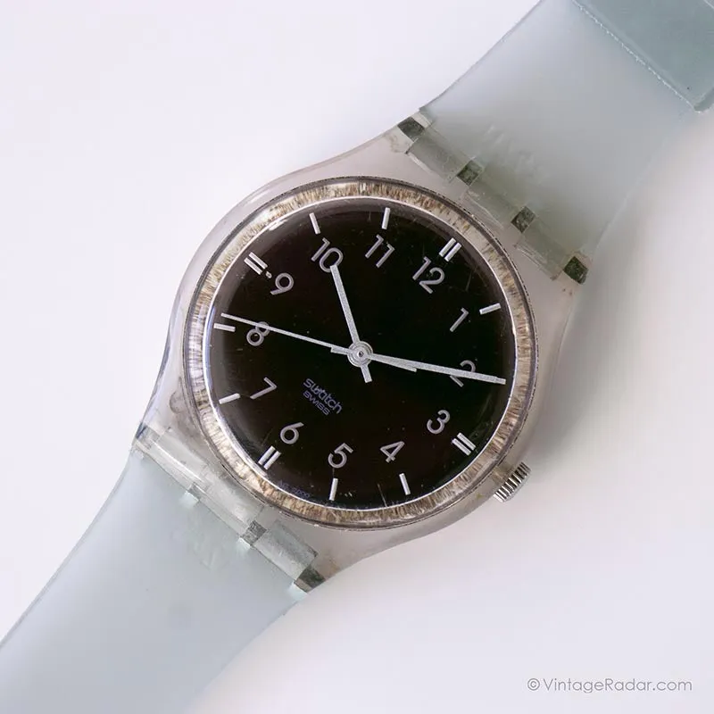 2001 Swatch GV113 PROFUNDO Watch | Vintage Black Swatch Gent