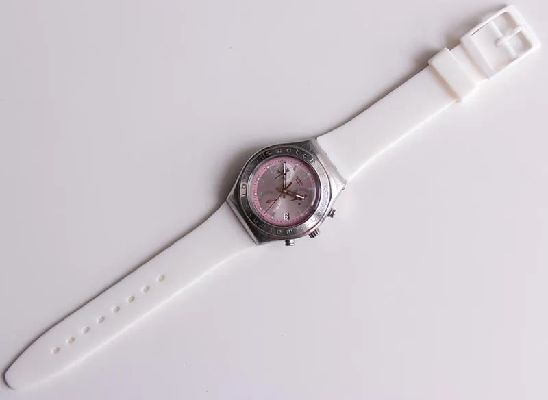 2002 CICLAMINO ROSA YMS401 Swatch Irony Chronograph Watch