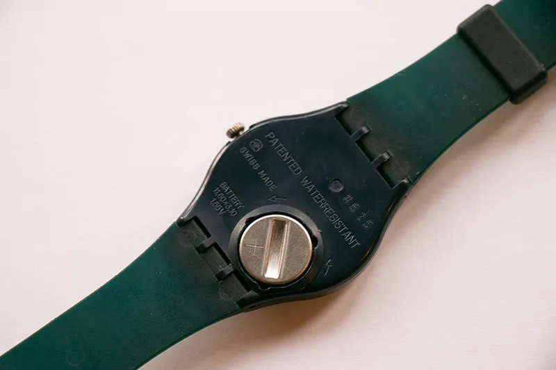 2004 TIME IN BLUE GN716 Elegant Gents & Ladies Swiss Swatch Date Watch
