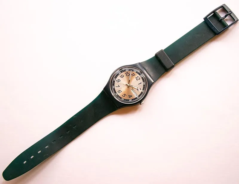 2004 TIME IN BLUE GN716 Elegant Gents & Ladies Swiss Swatch Date Watch
