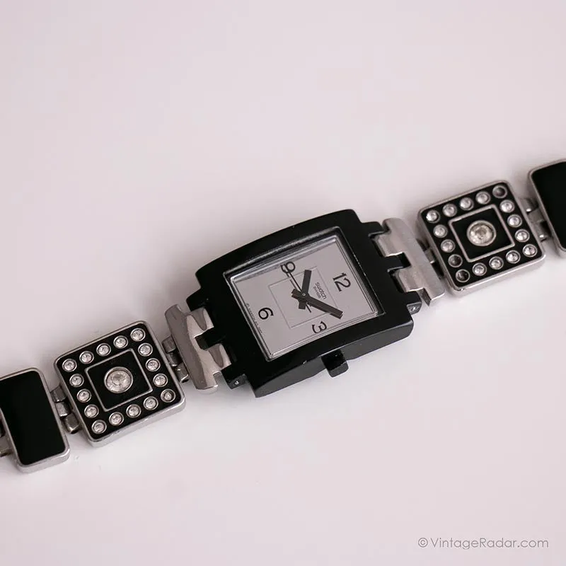 2007 Swatch SUBB117G CHIC IS IN Watch | Vintage Elegant Swatch Square