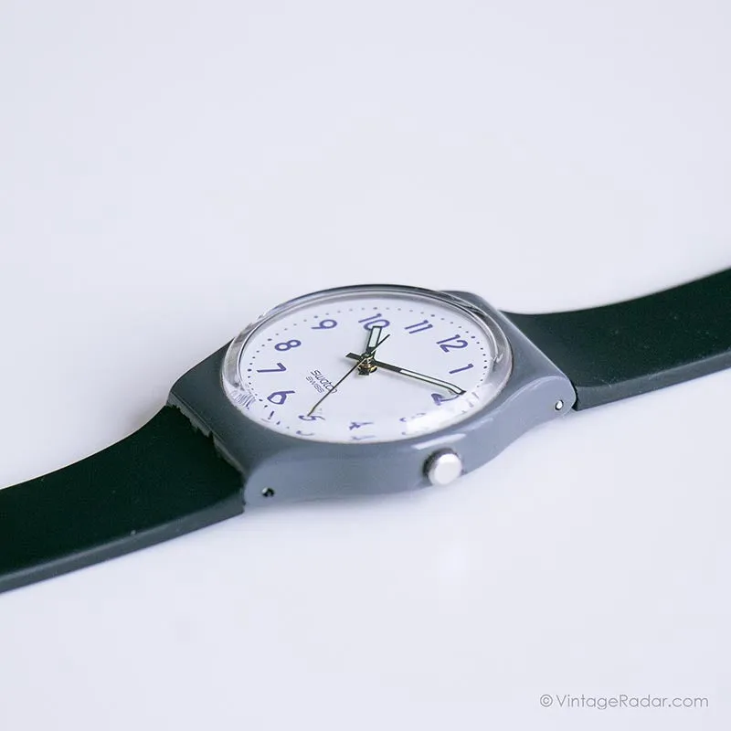 2009 Swatch GM169 FOG CLOUD Watch | Gray Vintage Swatch Gent Watch
