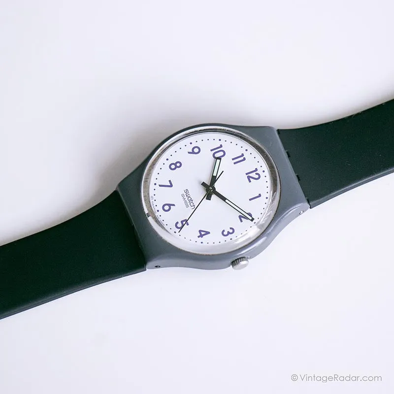 2009 Swatch GM169 FOG CLOUD Watch | Gray Vintage Swatch Gent Watch