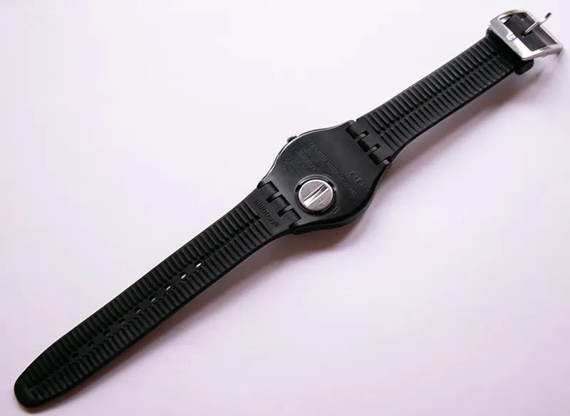 2010 Swatch SUOB702 BLACK REBEL Watch | Black Swatch New Gent Watch