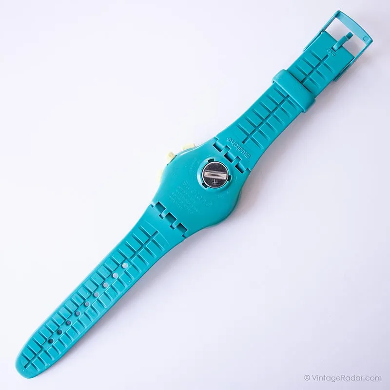 2012 Swatch SUSL400 ACID DROP Watch | Vintage Blue Swatch Chrono
