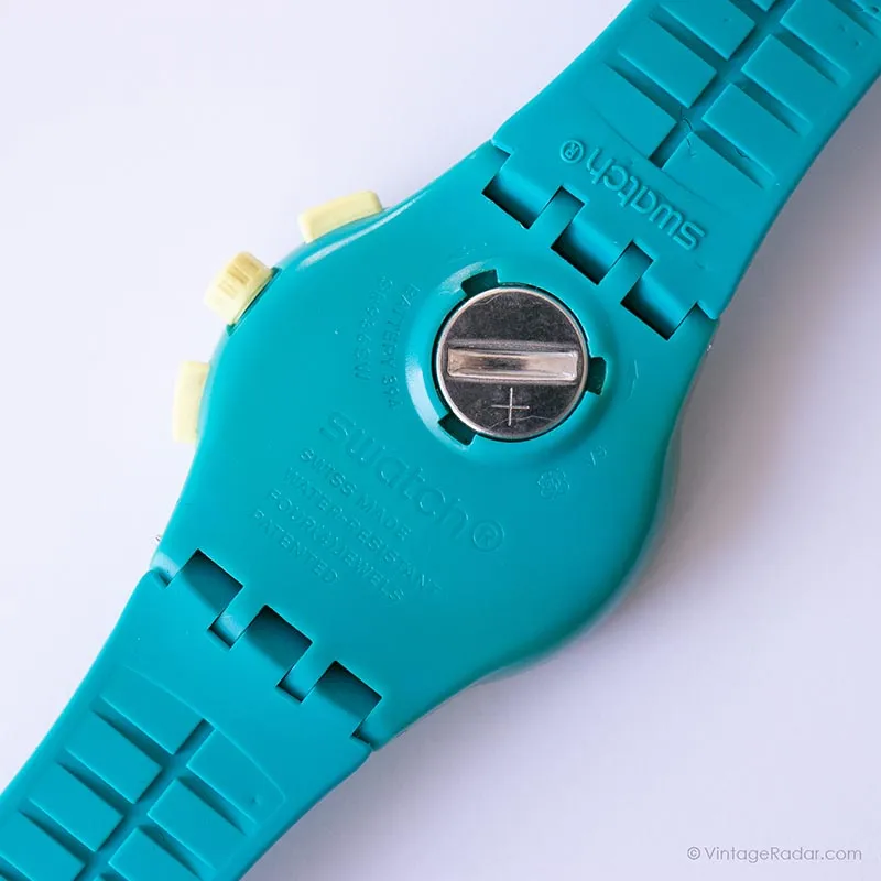 2012 Swatch SUSL400 ACID DROP Watch | Vintage Blue Swatch Chrono