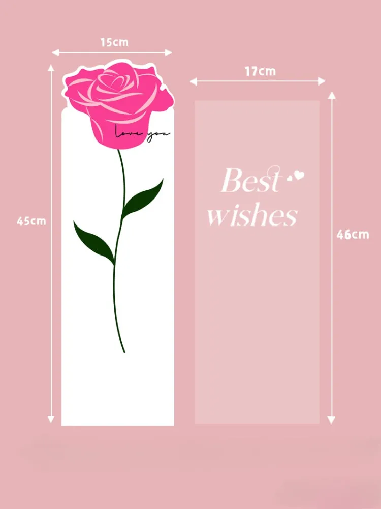 20pcs Valentine's Day Single Flower Sleeves Bags