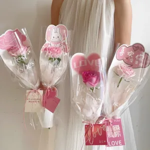 20pcs Valentine's Day Single Flower Sleeves Bags