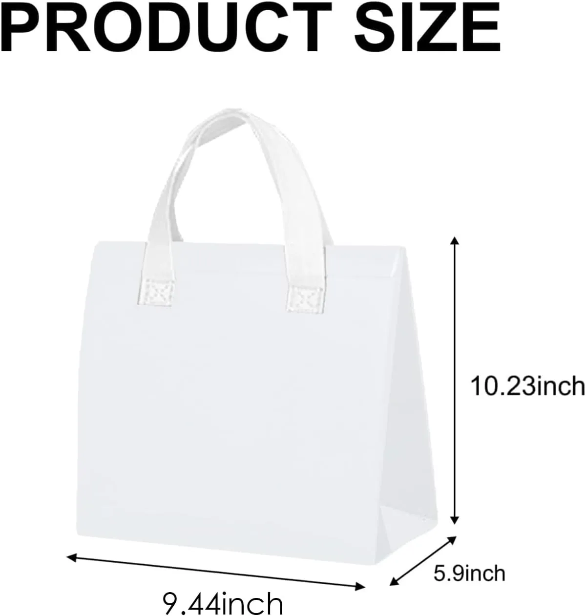 25 Pcs Insulated Take Away Bags Bulk 6 x 9.5 x 10 Inch Thermal Take Out Bag Thermal Insulation Food Bag Insulation Cooler Bags Disposable for Hot and Cold Frozen Food, Food Delivery(White)