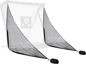2PCS Shank Net Golf with Two Sandbags Golf Screen Bag 10pcs Grommet Ropes for Golf Hitting Nets Frame Simulator Impact Screen Sand Bags Side Net
