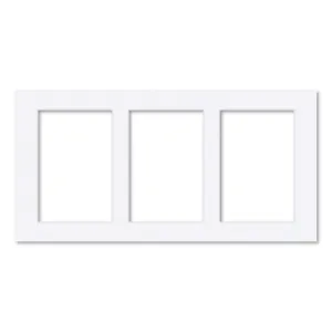 3 Window (4x6in) Collage Photo Mat Board