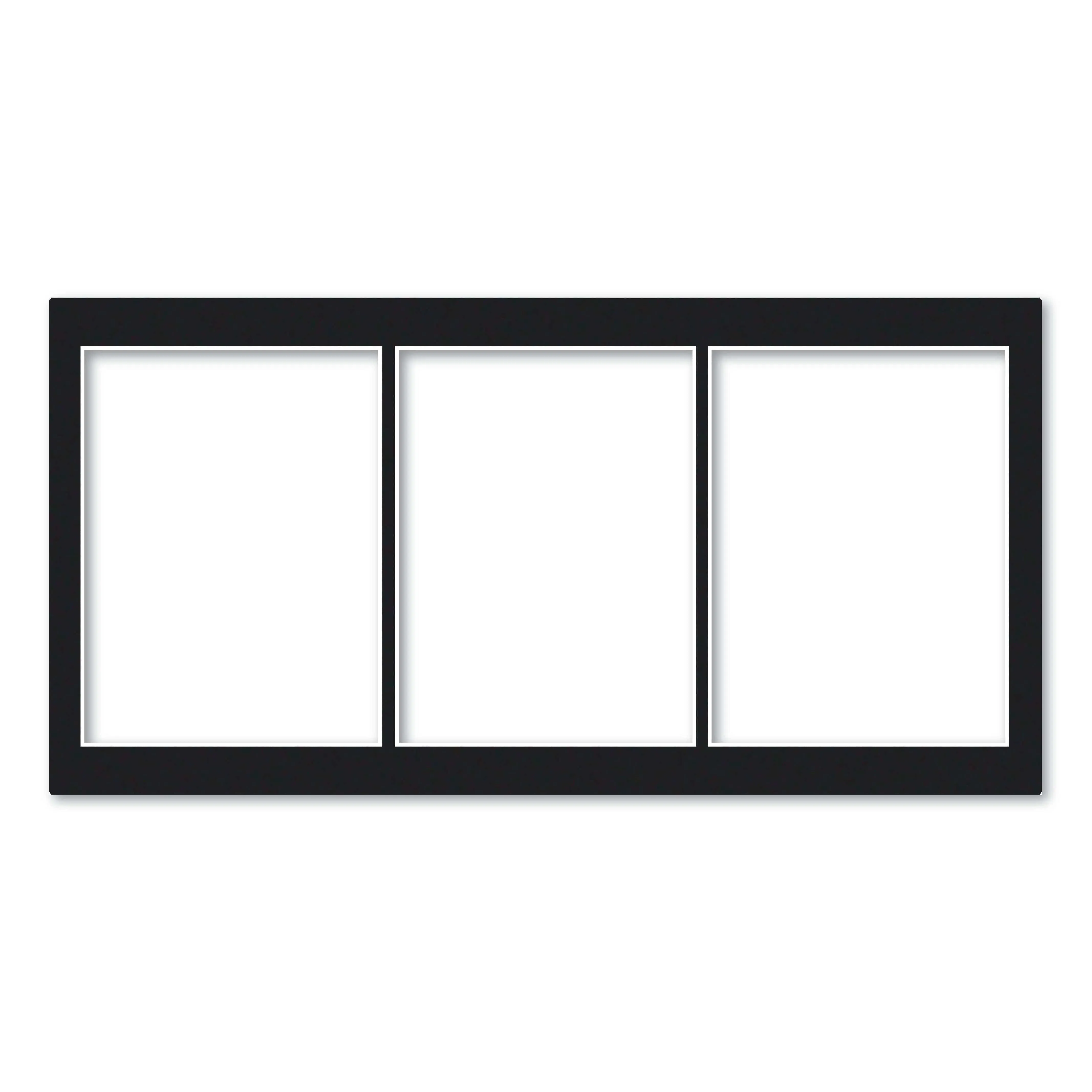 3 Window (6x8in) Collage Photo Mat Board