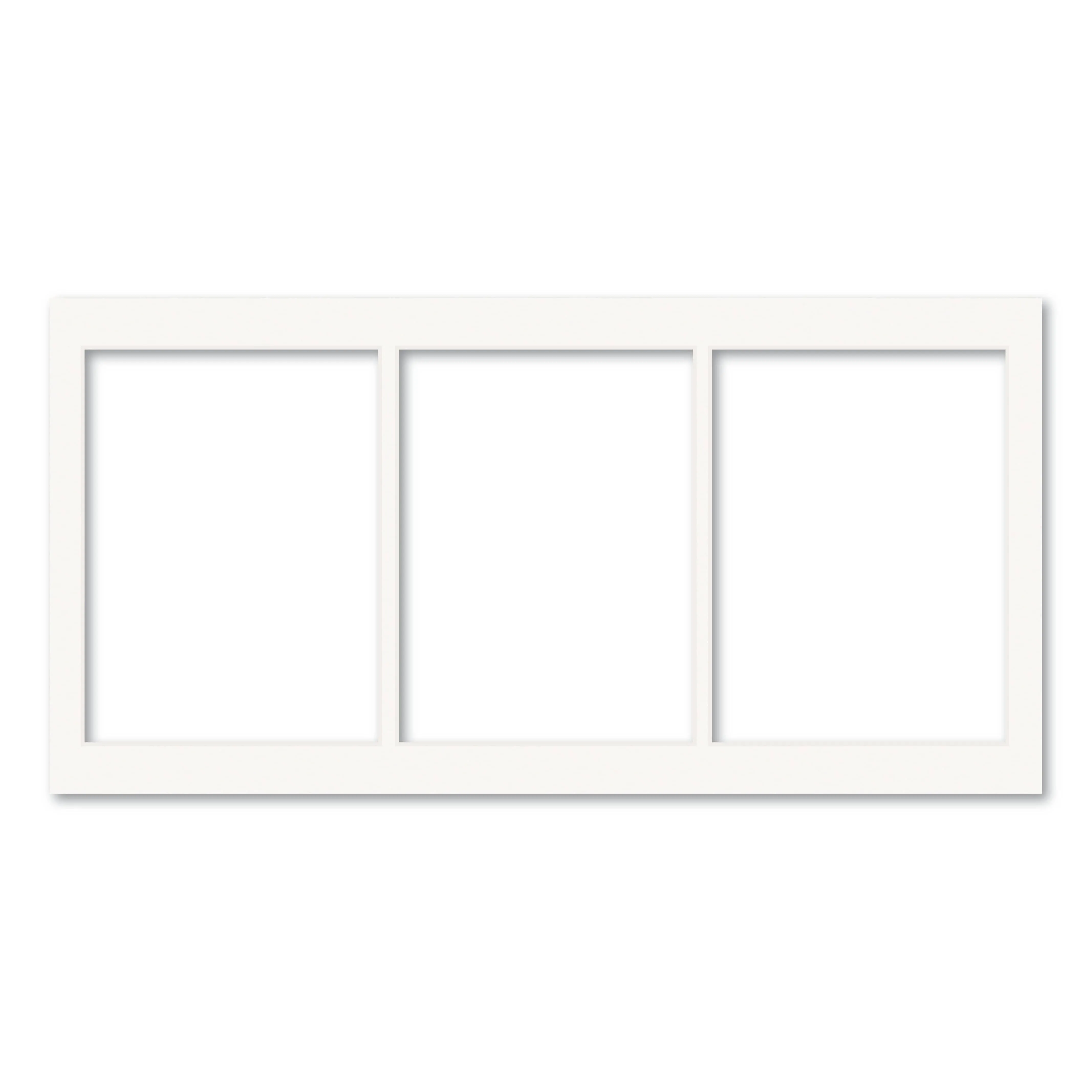3 Window (6x8in) Collage Photo Mat Board