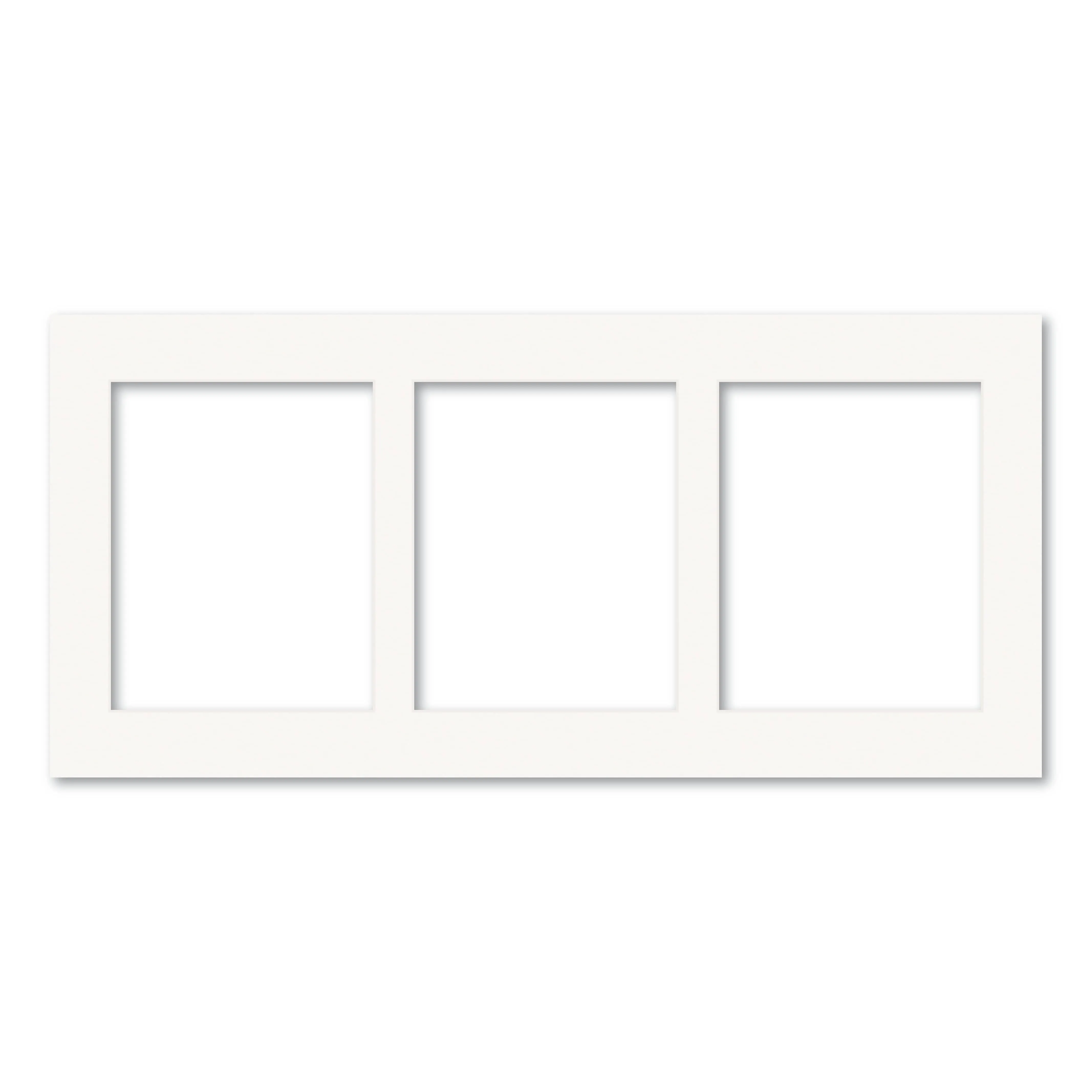 3 Window (8x10in) Collage Photo Mat Board